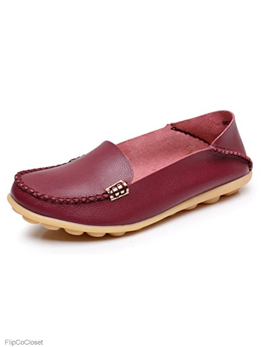 Women's Natural Comfort Walking Flat Loafers Slip-On Shoes